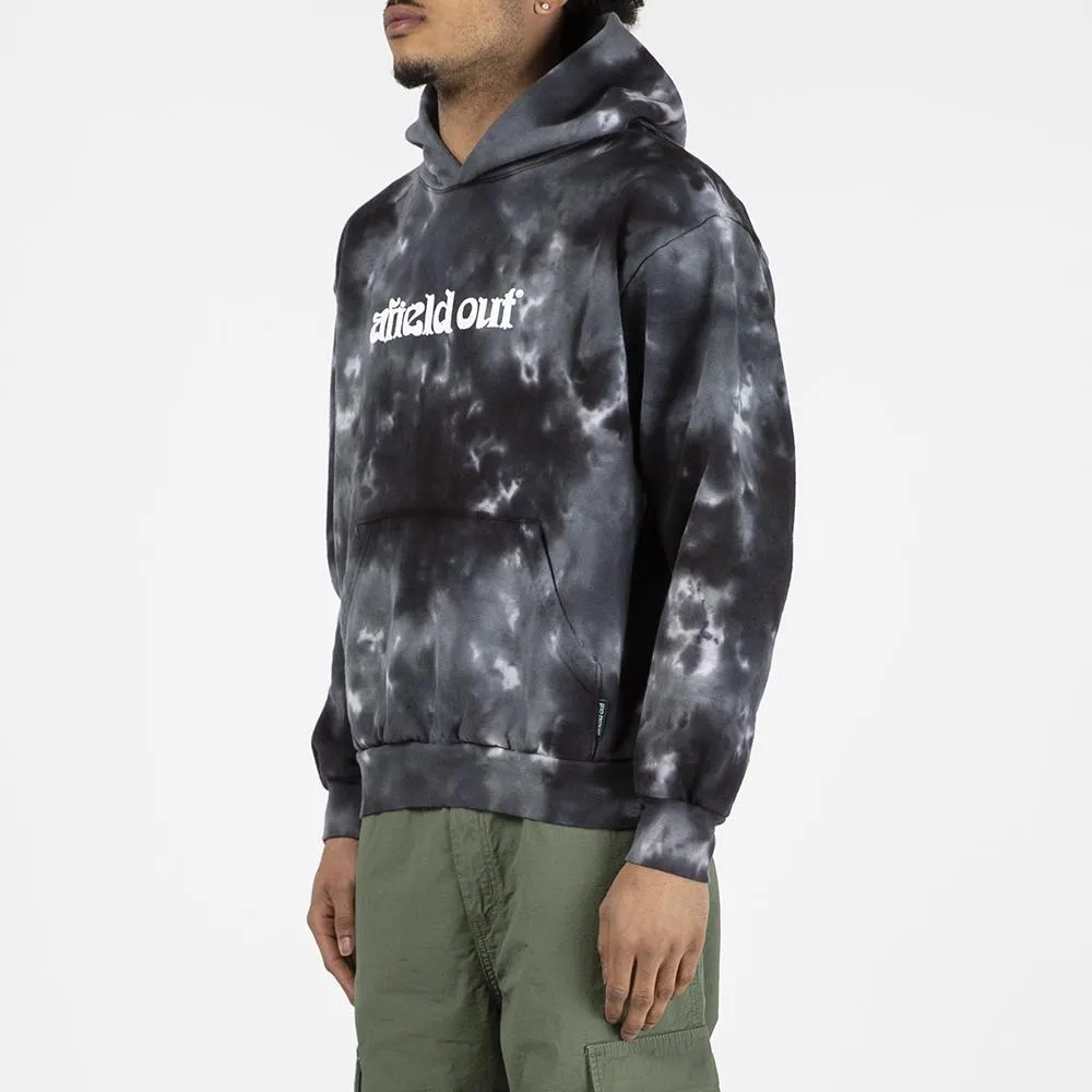 afield out Tie Dye Pullover Hoodie / Black