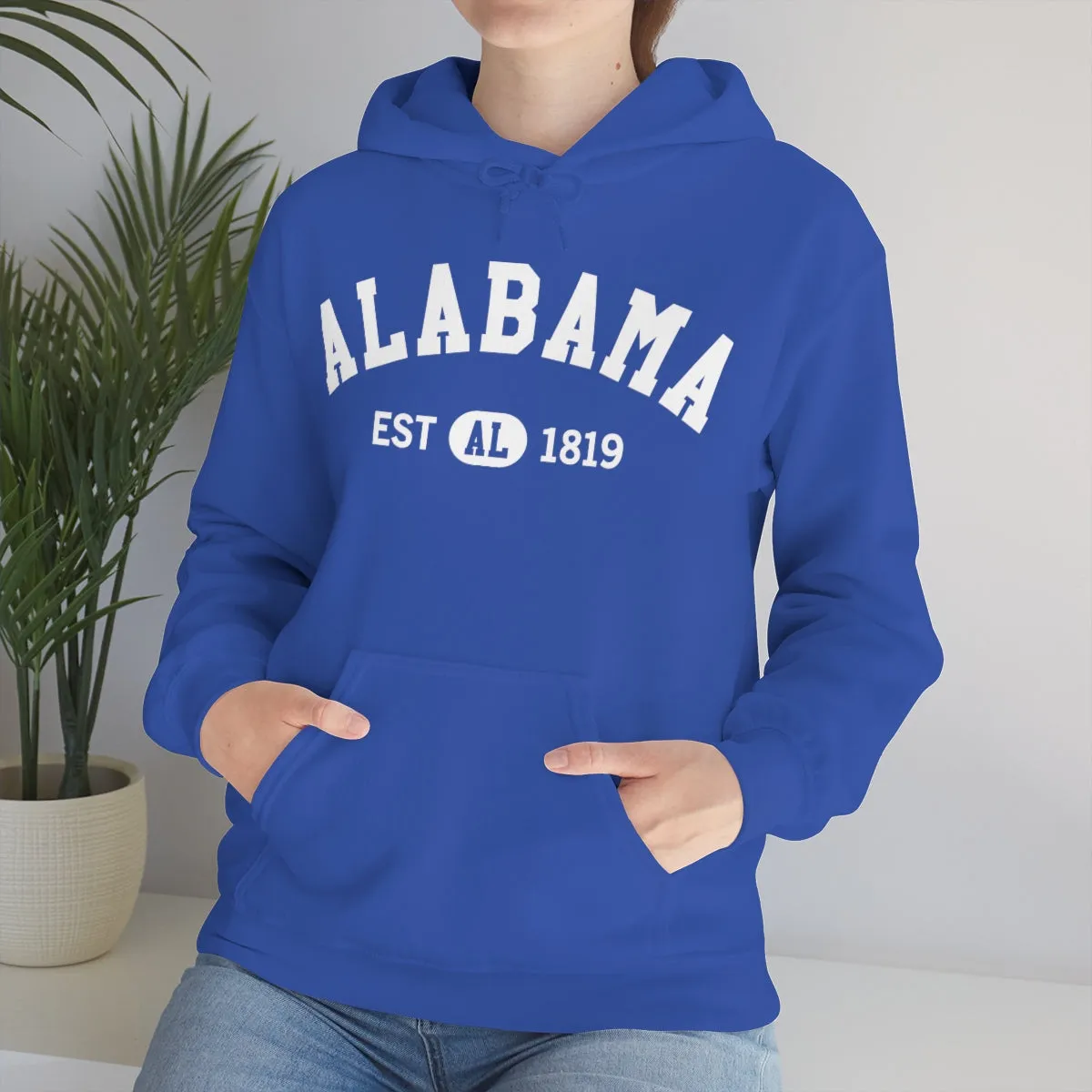 Alabama AL State Hoodie, I Love Alabama Retro Vintage Men Women Hooded Sweatshirt Pride Patriotic USA Gifts Hiking Pullover