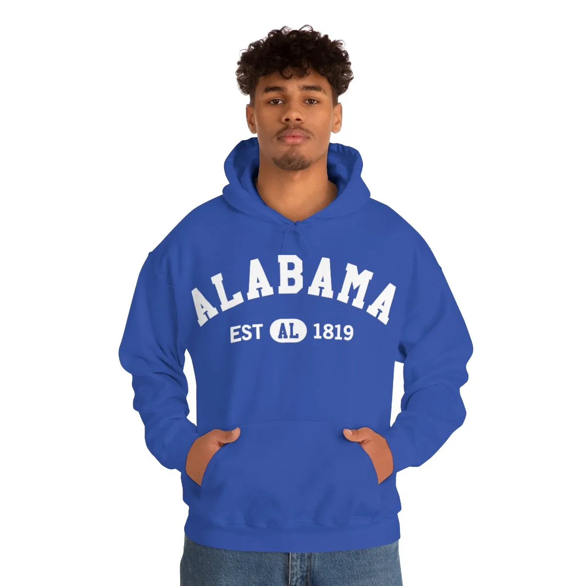 Alabama AL State Hoodie, I Love Alabama Retro Vintage Men Women Hooded Sweatshirt Pride Patriotic USA Gifts Hiking Pullover