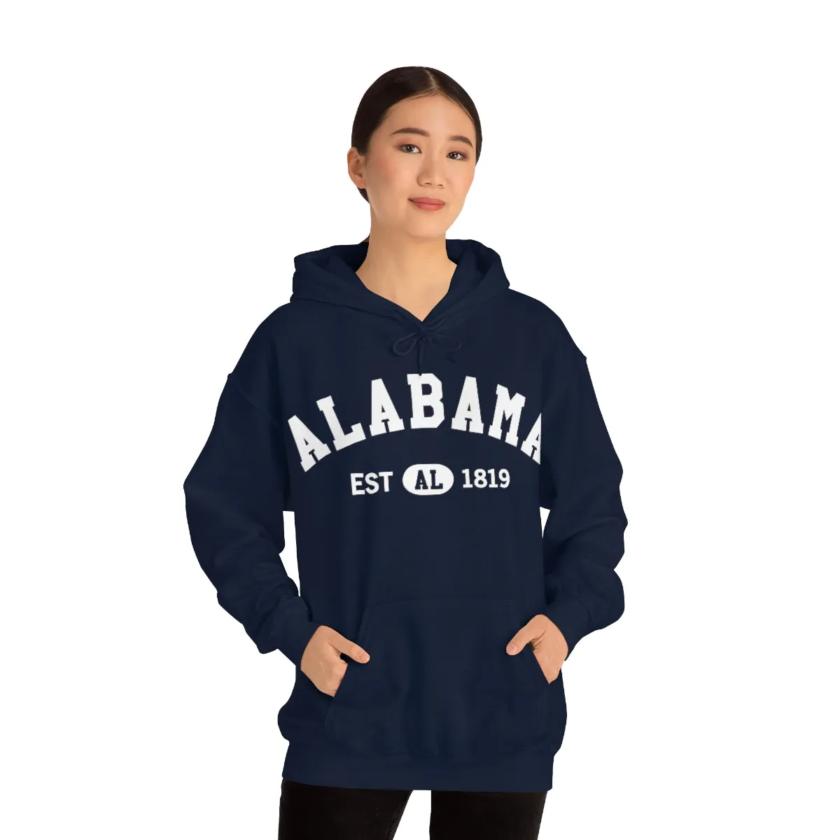 Alabama AL State Hoodie, I Love Alabama Retro Vintage Men Women Hooded Sweatshirt Pride Patriotic USA Gifts Hiking Pullover