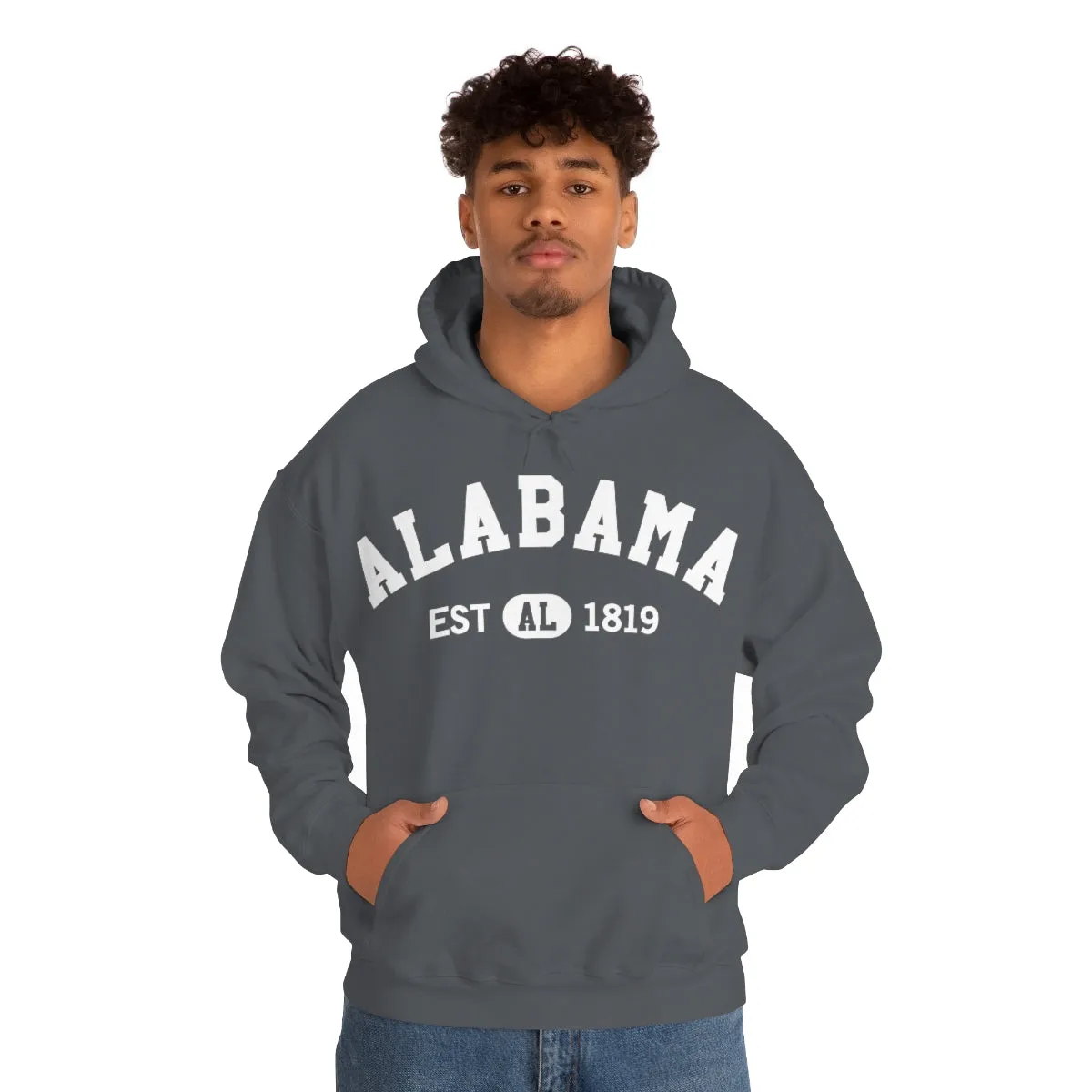 Alabama AL State Hoodie, I Love Alabama Retro Vintage Men Women Hooded Sweatshirt Pride Patriotic USA Gifts Hiking Pullover