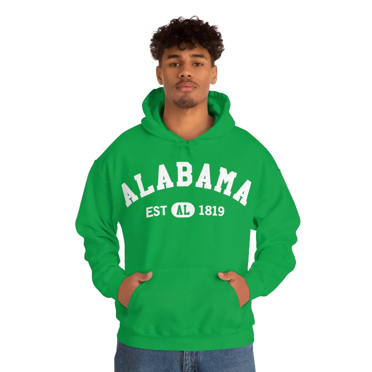 Alabama AL State Hoodie, I Love Alabama Retro Vintage Men Women Hooded Sweatshirt Pride Patriotic USA Gifts Hiking Pullover