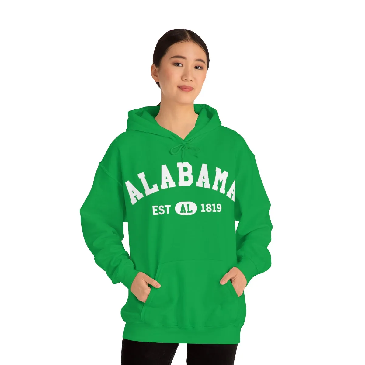 Alabama AL State Hoodie, I Love Alabama Retro Vintage Men Women Hooded Sweatshirt Pride Patriotic USA Gifts Hiking Pullover