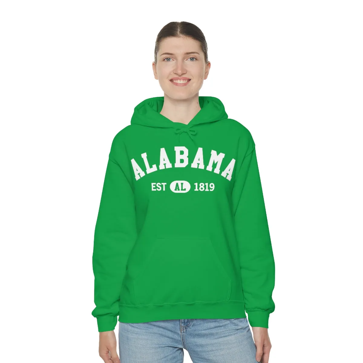 Alabama AL State Hoodie, I Love Alabama Retro Vintage Men Women Hooded Sweatshirt Pride Patriotic USA Gifts Hiking Pullover