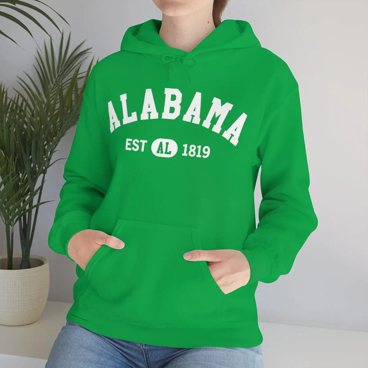 Alabama AL State Hoodie, I Love Alabama Retro Vintage Men Women Hooded Sweatshirt Pride Patriotic USA Gifts Hiking Pullover