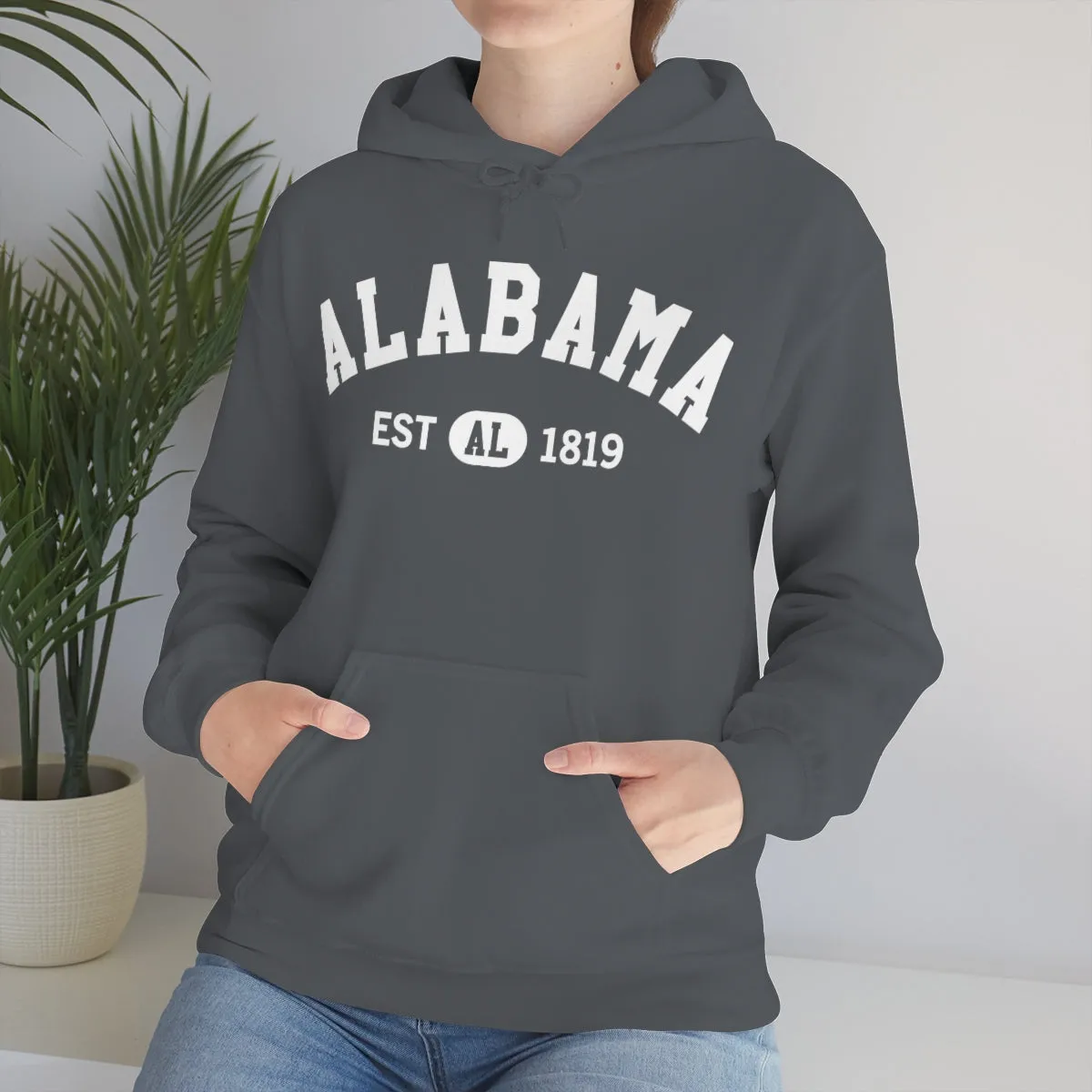 Alabama AL State Hoodie, I Love Alabama Retro Vintage Men Women Hooded Sweatshirt Pride Patriotic USA Gifts Hiking Pullover