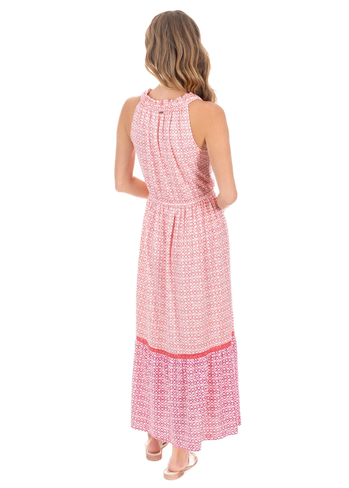 Algarve Tie Neck Maxi Dress