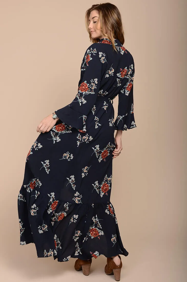 Alice Floral Maxi Dress Navy