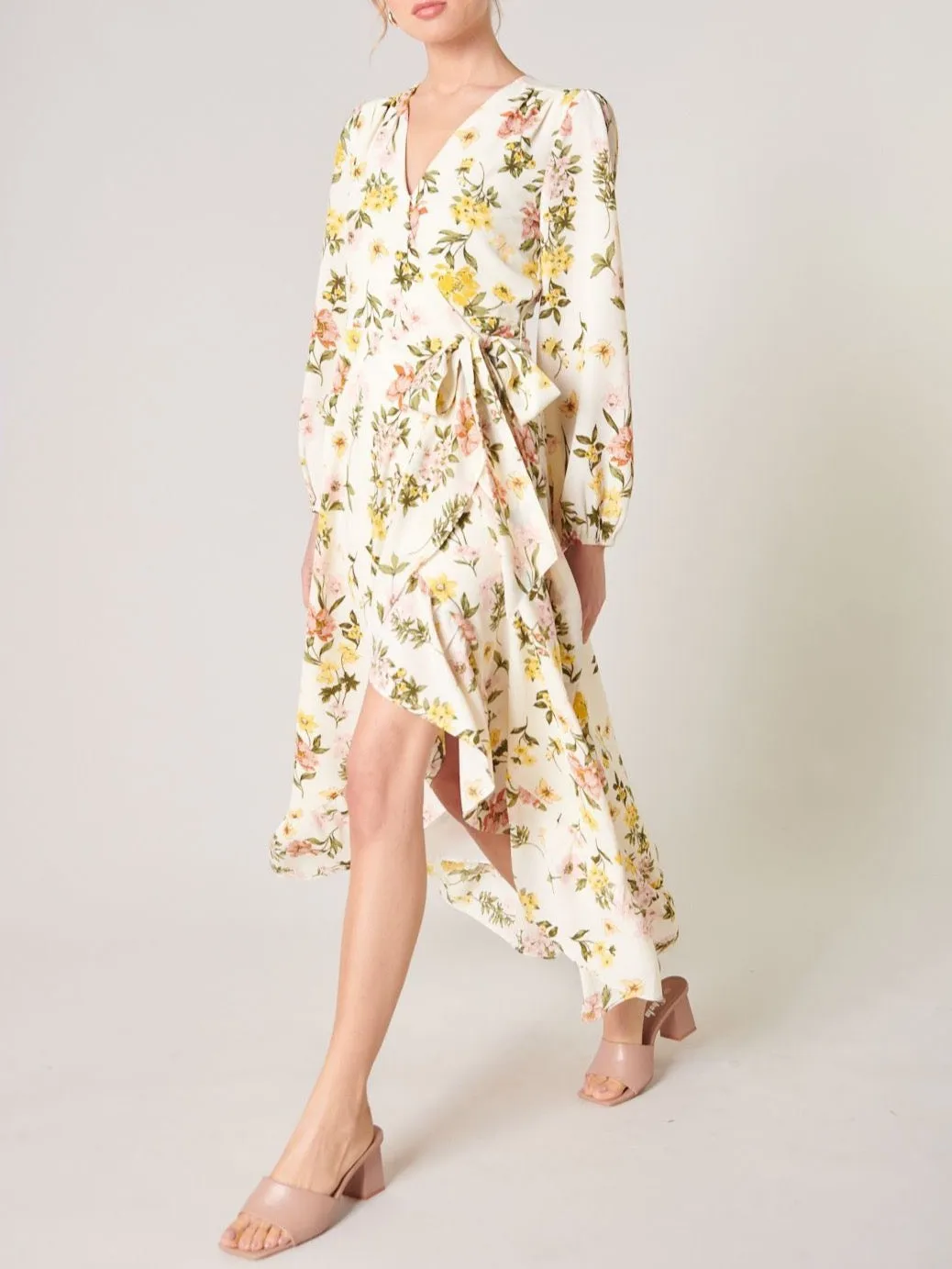 Ashlynn Floral Califa Maxi Wrap Dress