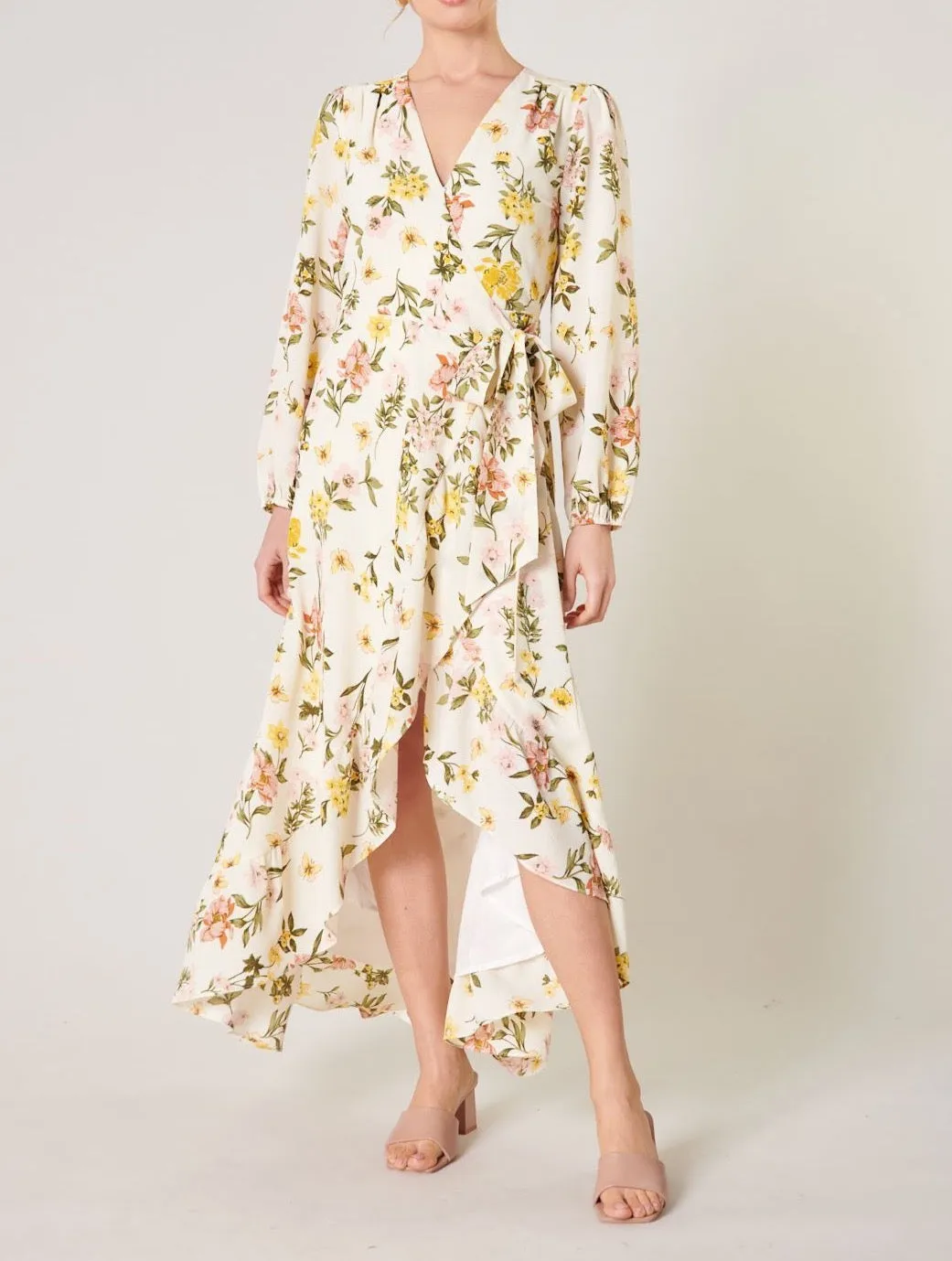 Ashlynn Floral Califa Maxi Wrap Dress