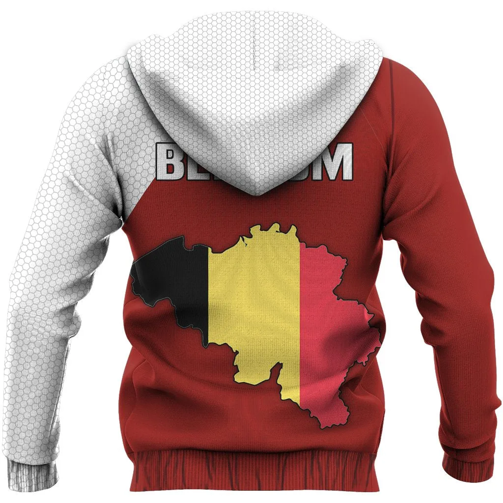 Belgium Map Special Hoodie Red A5