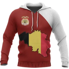 Belgium Map Special Hoodie Red A5