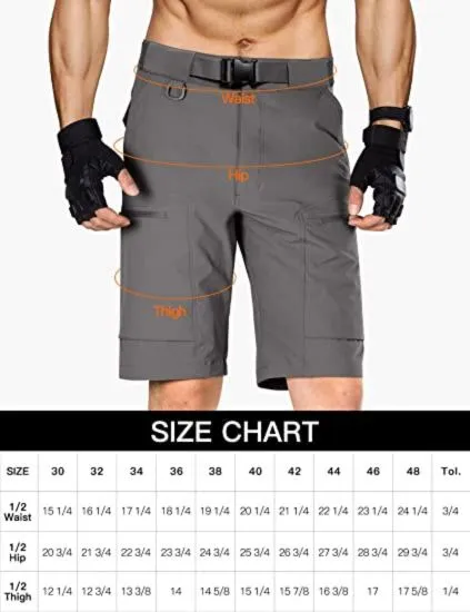 BLITZ Men's Quick Dry Tactical Shorts w/ Built-in Belt