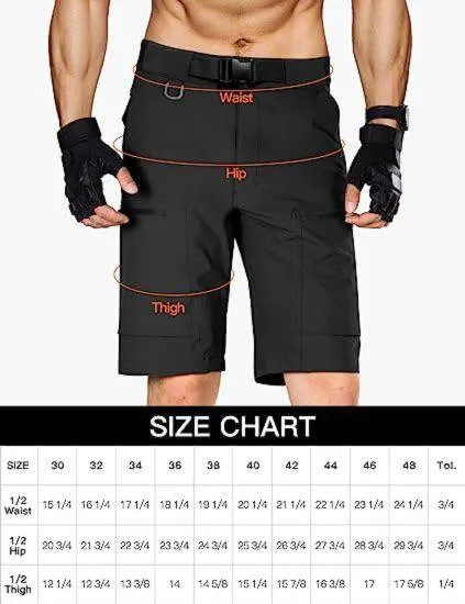 BLITZ Men's Quick Dry Tactical Shorts w/ Built-in Belt