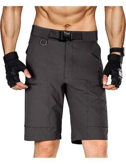 BLITZ Men's Quick Dry Tactical Shorts w/ Built-in Belt