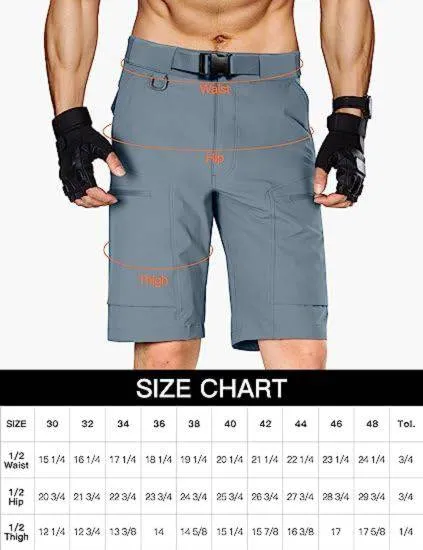 BLITZ Men's Quick Dry Tactical Shorts w/ Built-in Belt