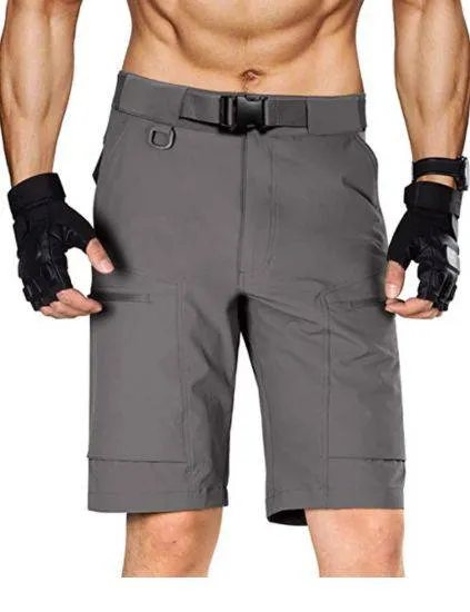 BLITZ Men's Quick Dry Tactical Shorts w/ Built-in Belt