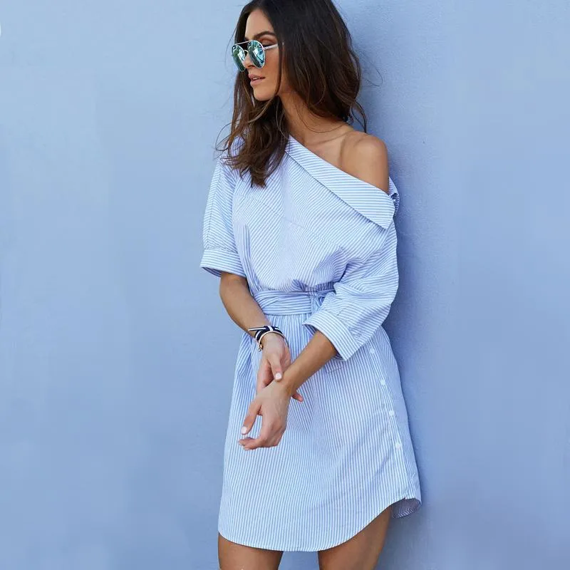 Blue Shirt Dress