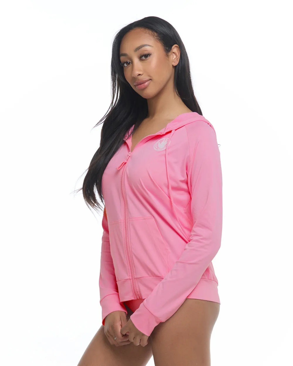 Body Glove Smoothies Adeline Hoodie Rash Guard - Pitaya