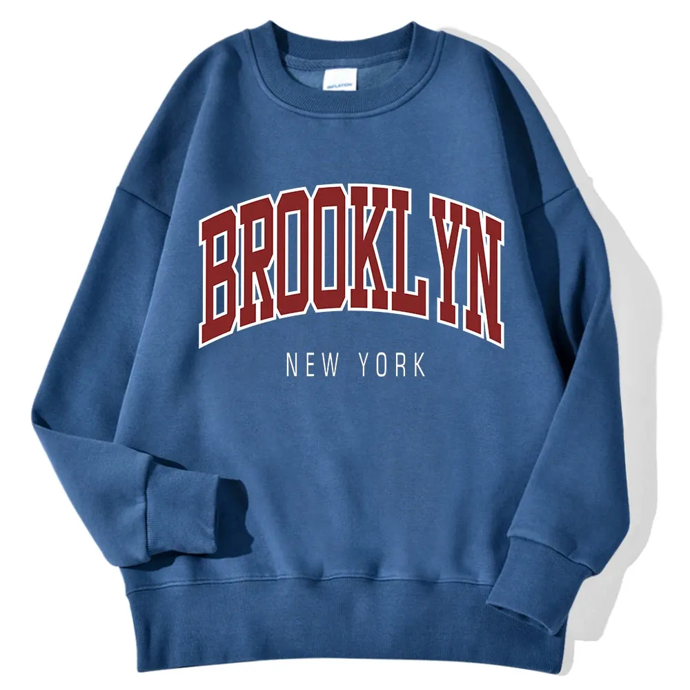 Brooklyn New Work Printed Hoodies Women Cotton Colorful Clothes  Basic Trend Hooded Tops Be Durable Harajuku Hoodie Womens