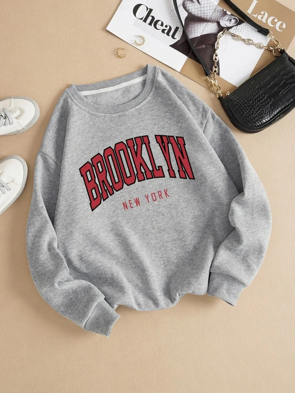 Brooklyn New Work Printed Hoodies Women Cotton Colorful Clothes  Basic Trend Hooded Tops Be Durable Harajuku Hoodie Womens