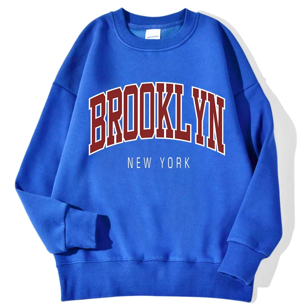 Brooklyn New Work Printed Hoodies Women Cotton Colorful Clothes  Basic Trend Hooded Tops Be Durable Harajuku Hoodie Womens