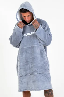 Brunswick Double Weight Fleece Blanket Hoodie - Grey