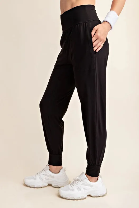 Butter Soft Joggers with Pockets Black