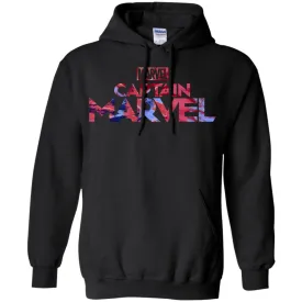 Captain Marvel Bold Tie Dye Movie Logo Pullover Hoodie Sweatshirt