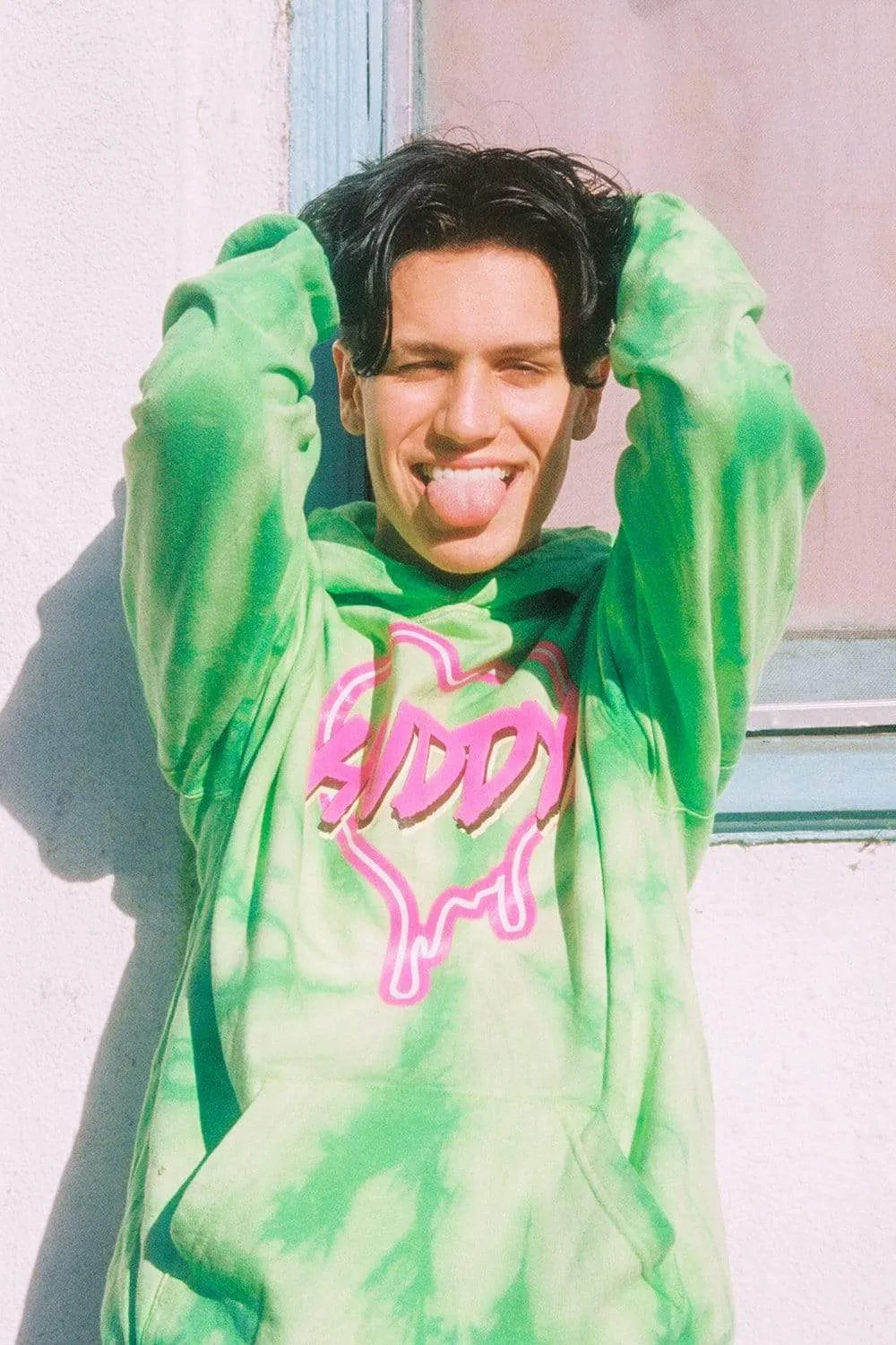 Chase Hudson 'HUDDY LOVE' Green Tie Dye Hoodie