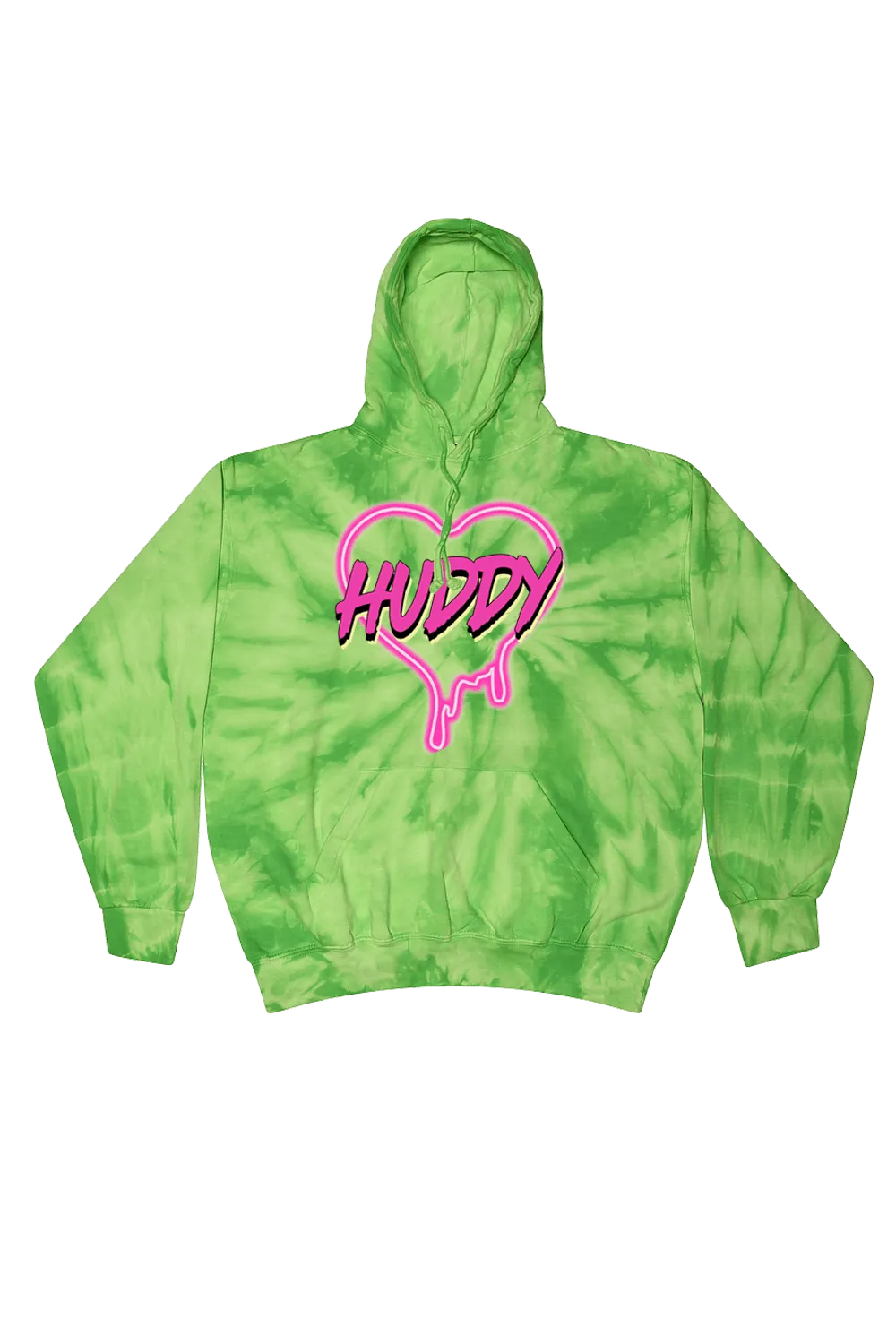 Chase Hudson 'HUDDY LOVE' Green Tie Dye Hoodie