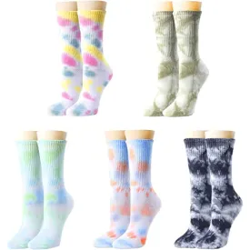 Colorful Tie Dye Socks for Women, Tie-Dye Socks, Colorful Socks, Crew Socks, Gym Socks, Christmas Gift, Hippie Gifts, 90s Gifts