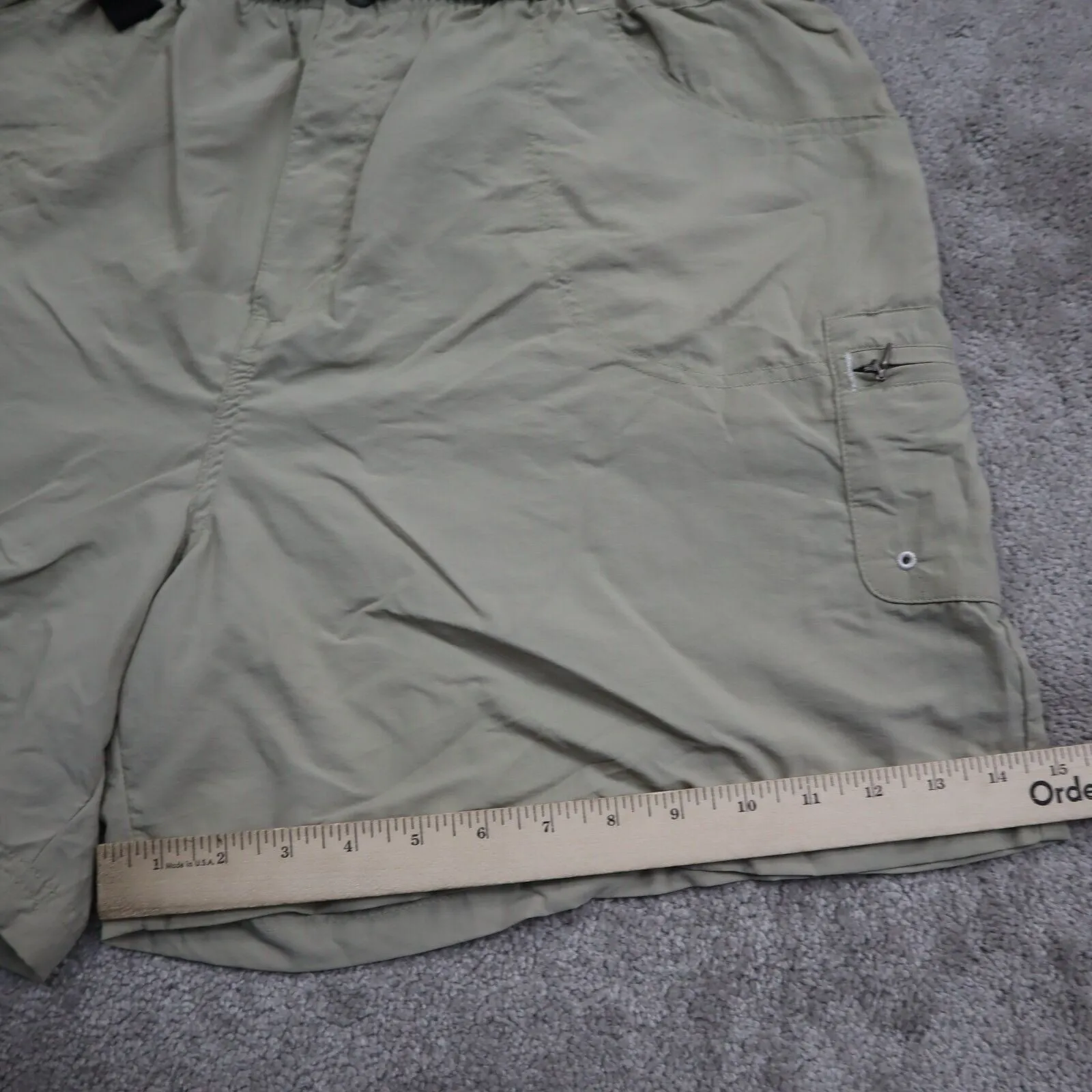 Columbia Men Cargo Shorts High Rise Flat Front Hiking Outdoor Beige Size 1X