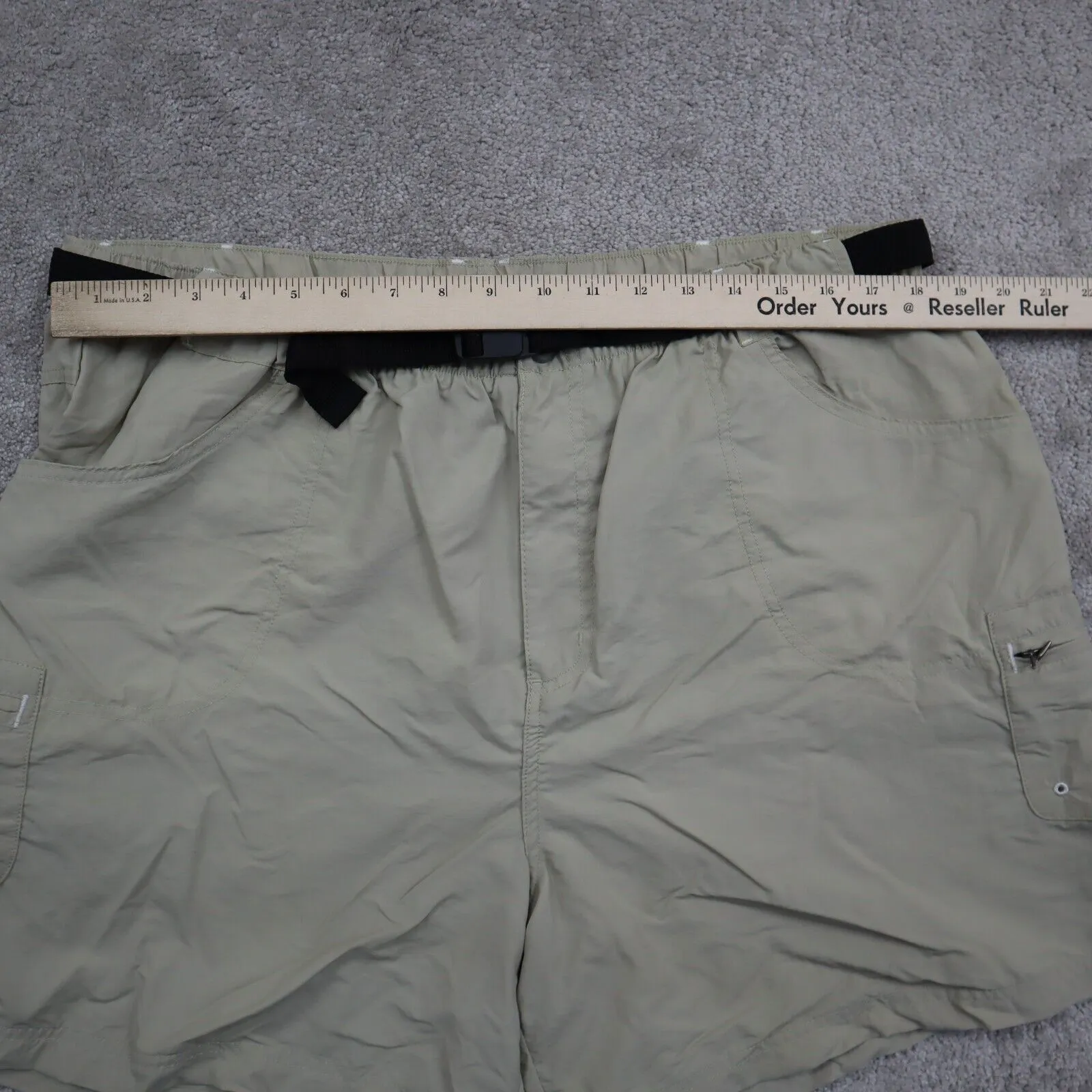 Columbia Men Cargo Shorts High Rise Flat Front Hiking Outdoor Beige Size 1X