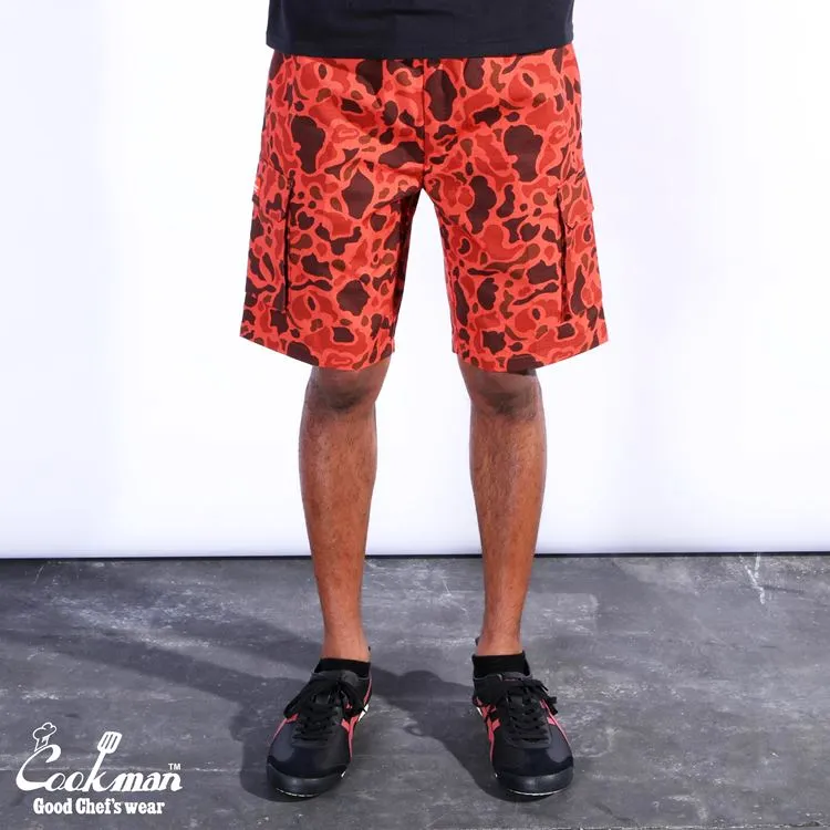 Cookman Chef Short Pants Cargo - Ripstop : Duck Hunter Camo Red