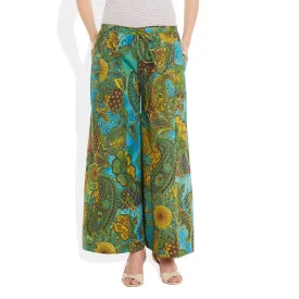 Cotton Printed Palazzo Pants For Women Indian,Small,W-CPLZS-2729