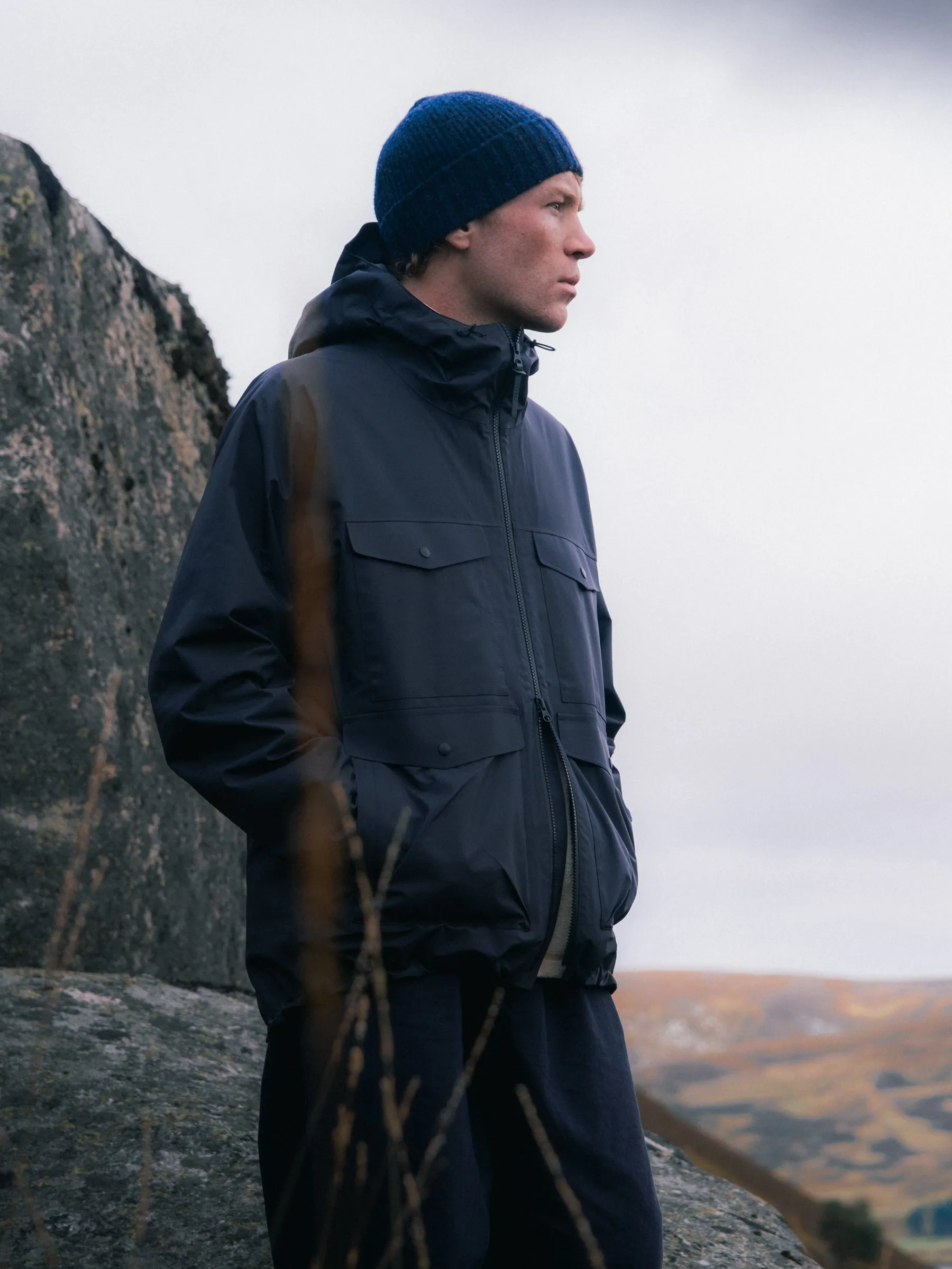 Dunkeld Shell Jacket in Dark Navy 3L Waterproof