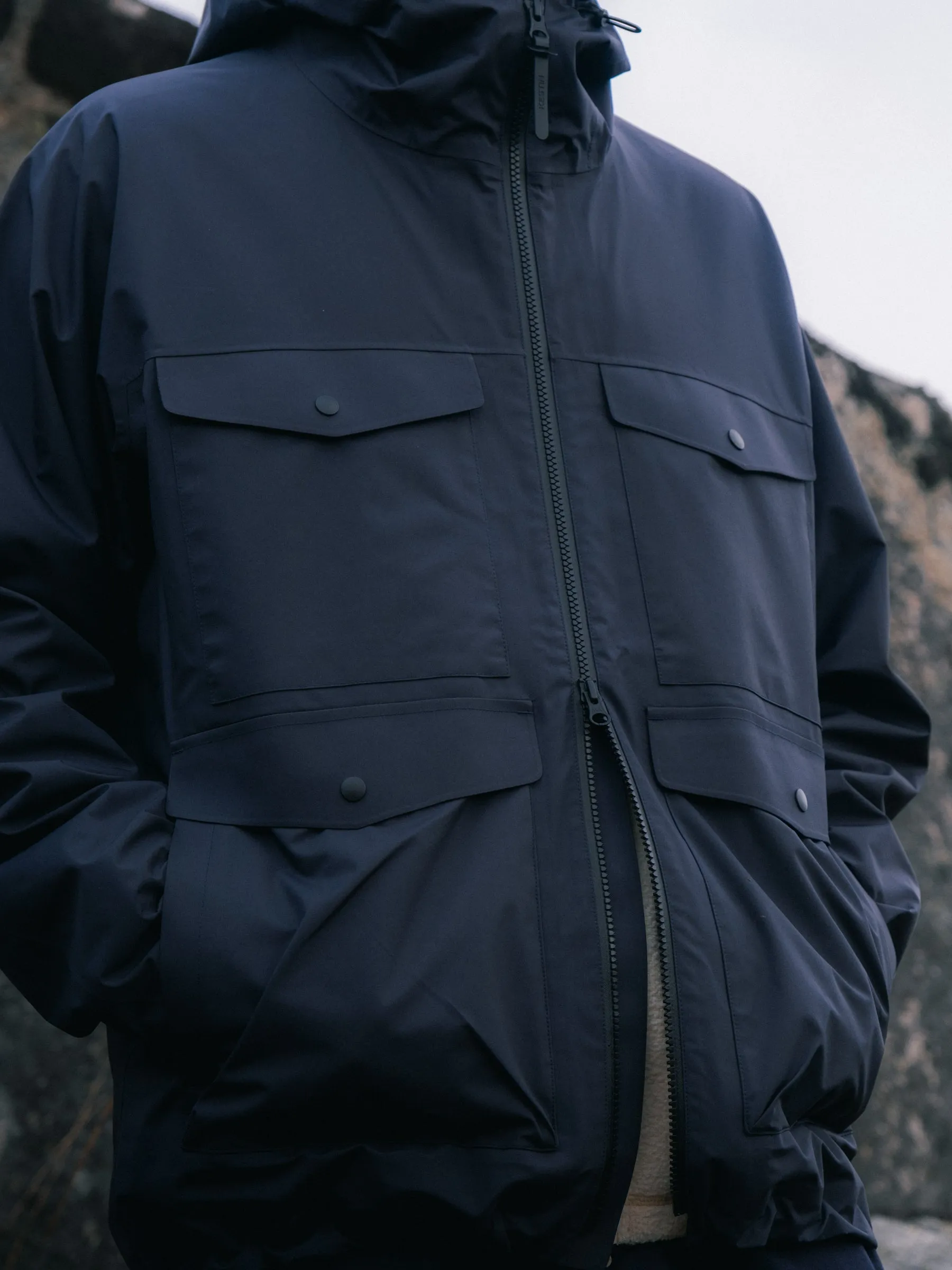 Dunkeld Shell Jacket in Dark Navy 3L Waterproof