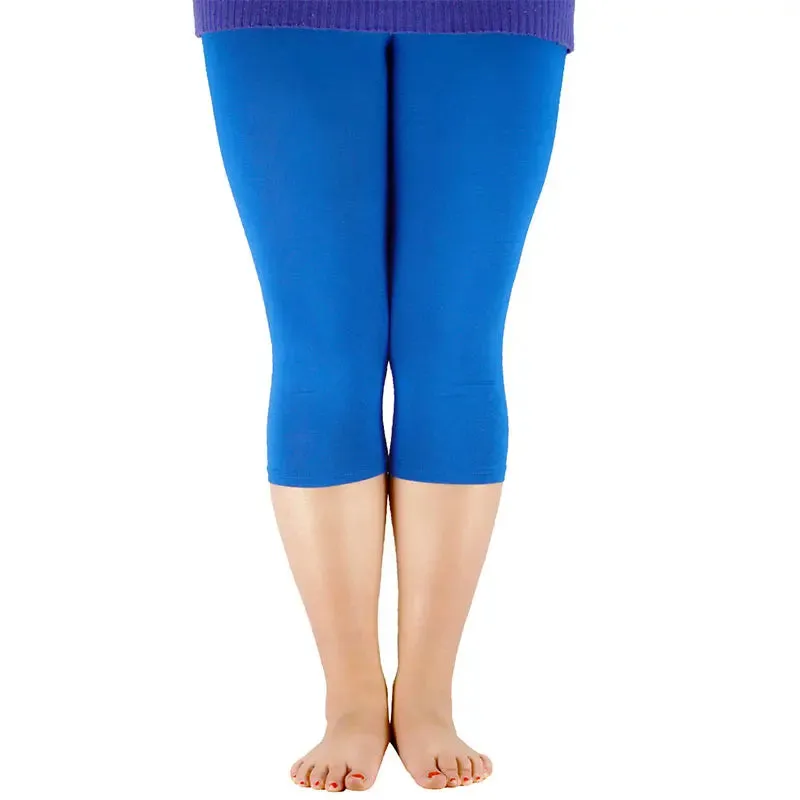 Elastic Waist Plus Sizes High Stretch Basic Pants & Workout Leggings