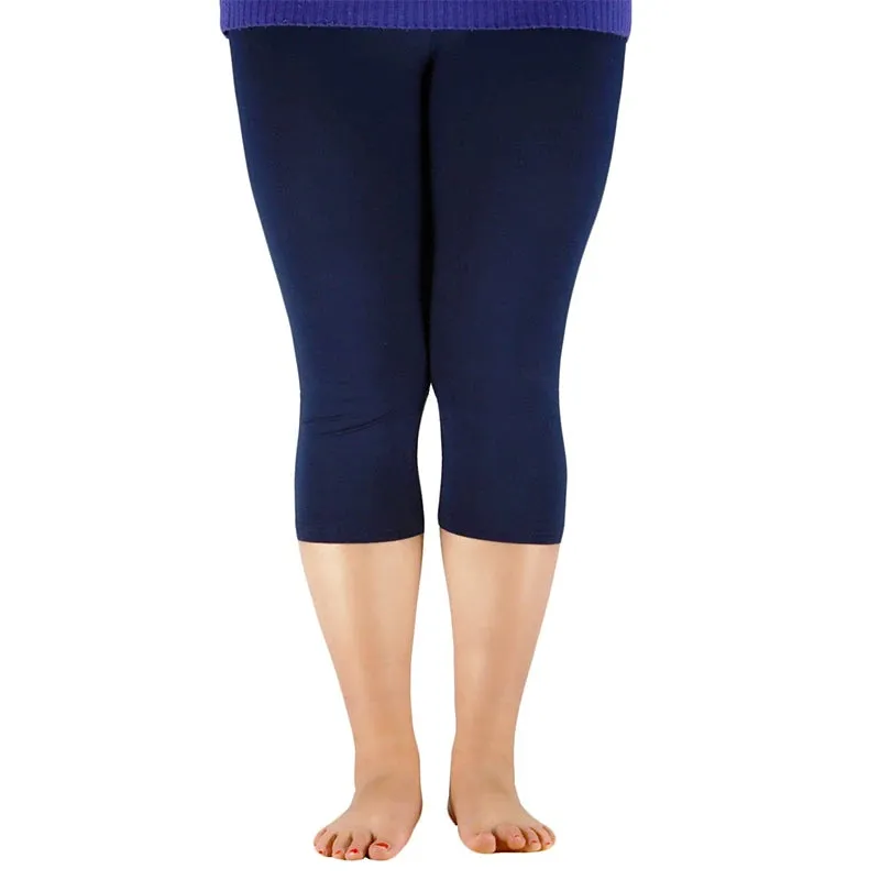 Elastic Waist Plus Sizes High Stretch Basic Pants & Workout Leggings