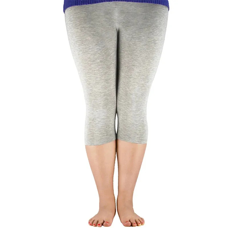 Elastic Waist Plus Sizes High Stretch Basic Pants & Workout Leggings