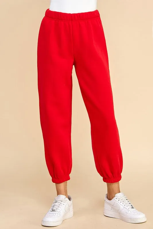 Elastic Waistband Jogger Sweatpants