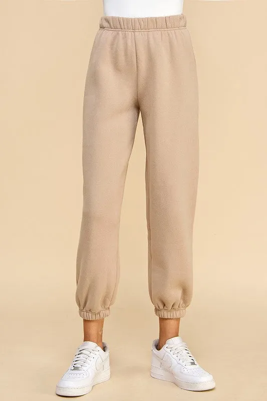 Elastic Waistband Jogger Sweatpants