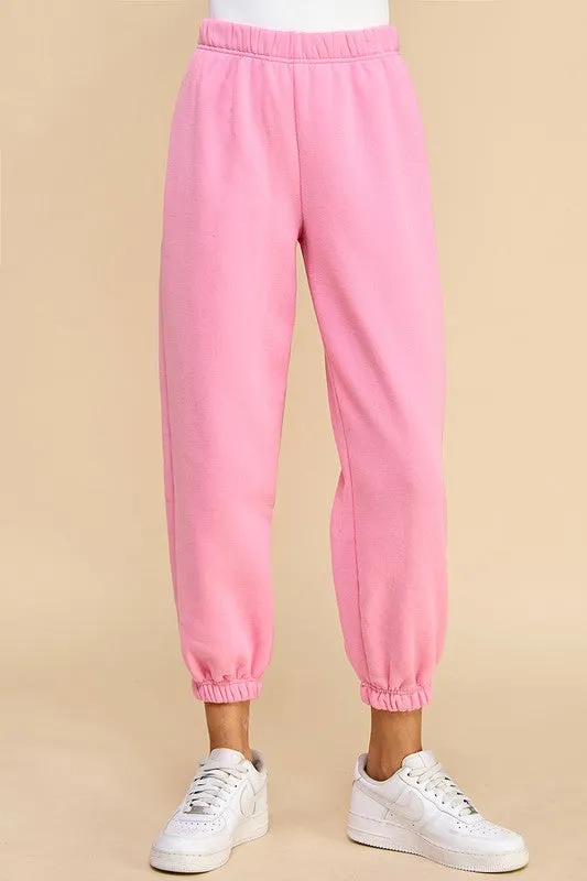 Elastic Waistband Jogger Sweatpants