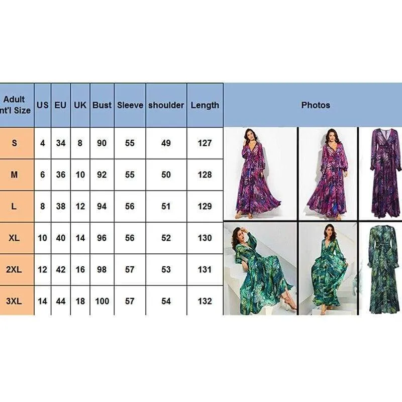 FashionSierra - Summer Women Boho Floral V-Neck Long Maxi Dress