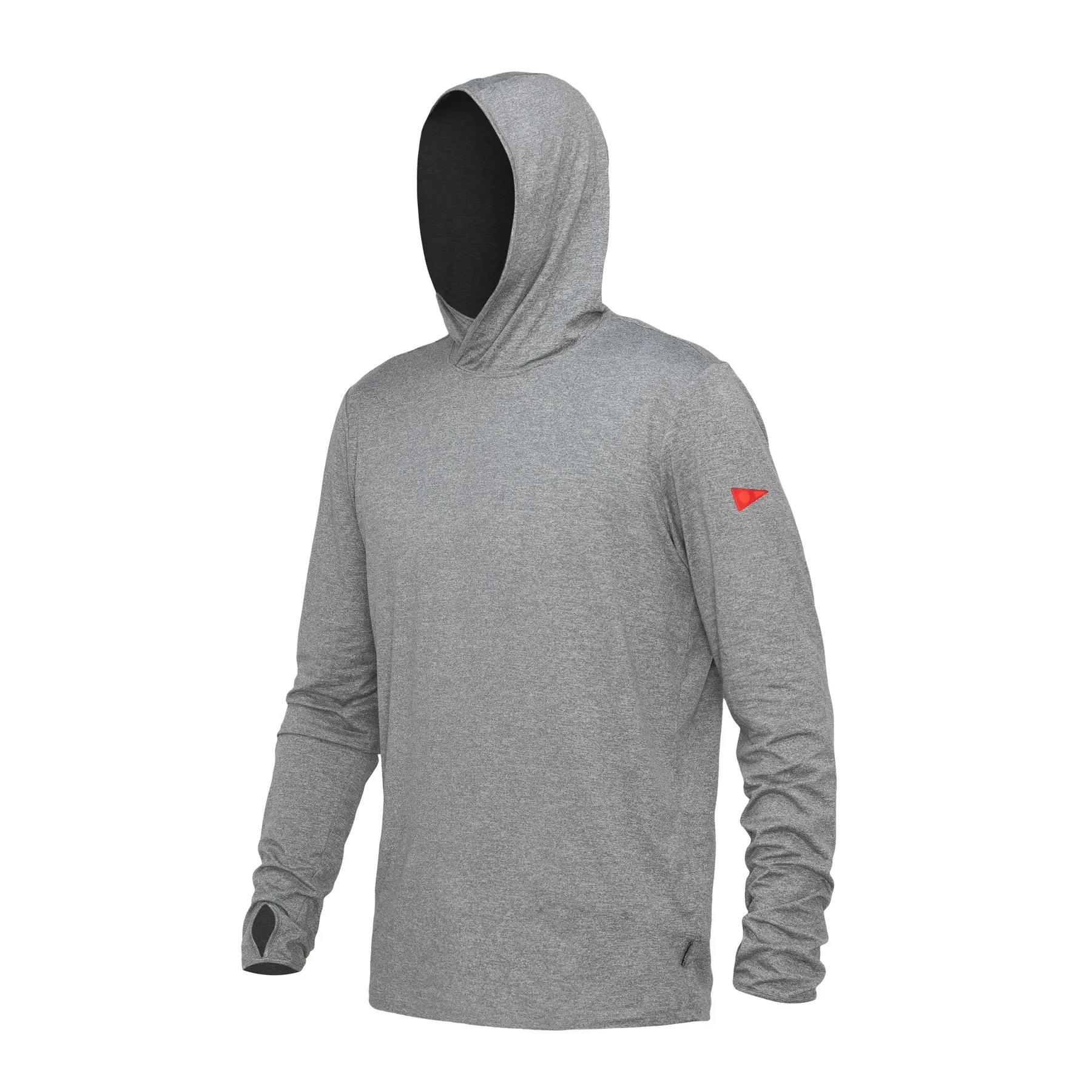 Florence Marine X Sun Pro Adapt Hooded UPF L/S Shirt-Light Heather Grey