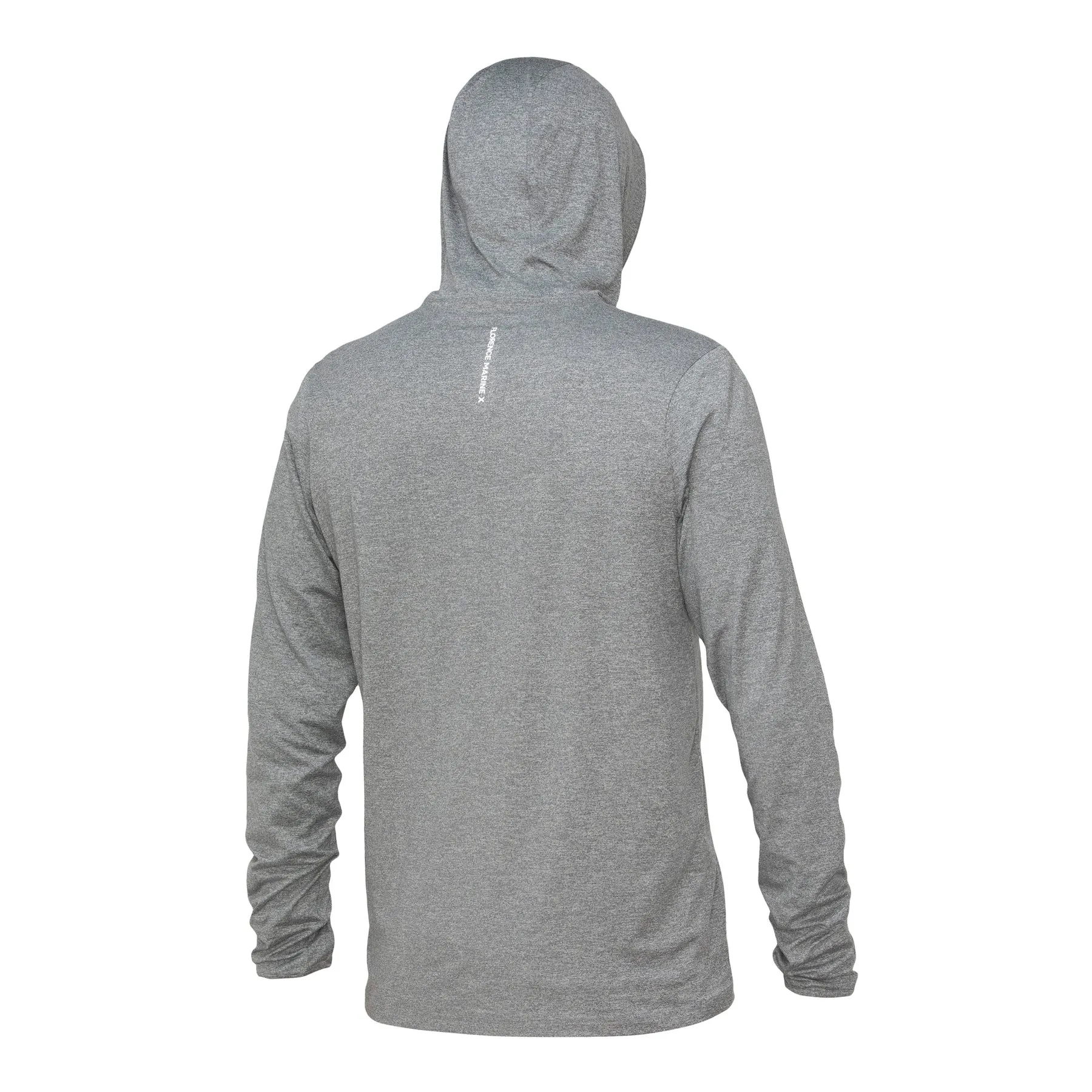 Florence Marine X Sun Pro Adapt Hooded UPF L/S Shirt-Light Heather Grey