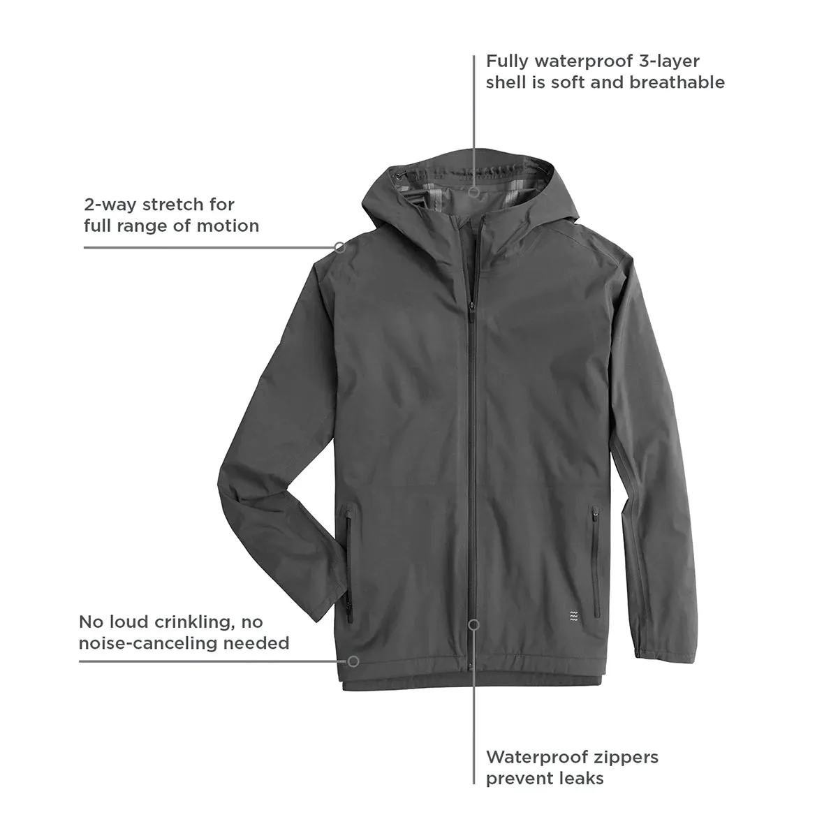 Free Fly Cloudshield Rain Jacket Black Sand