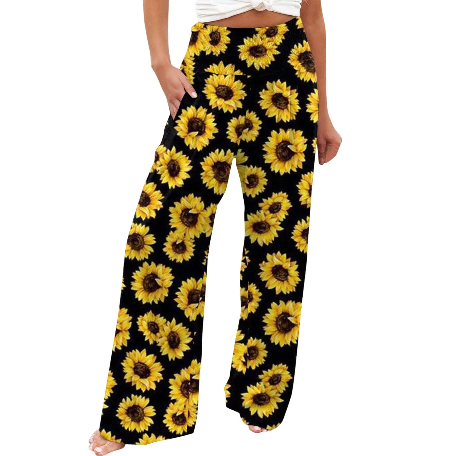 Funki Buys | Pants | Women's Boho Wide Leg Long Pants