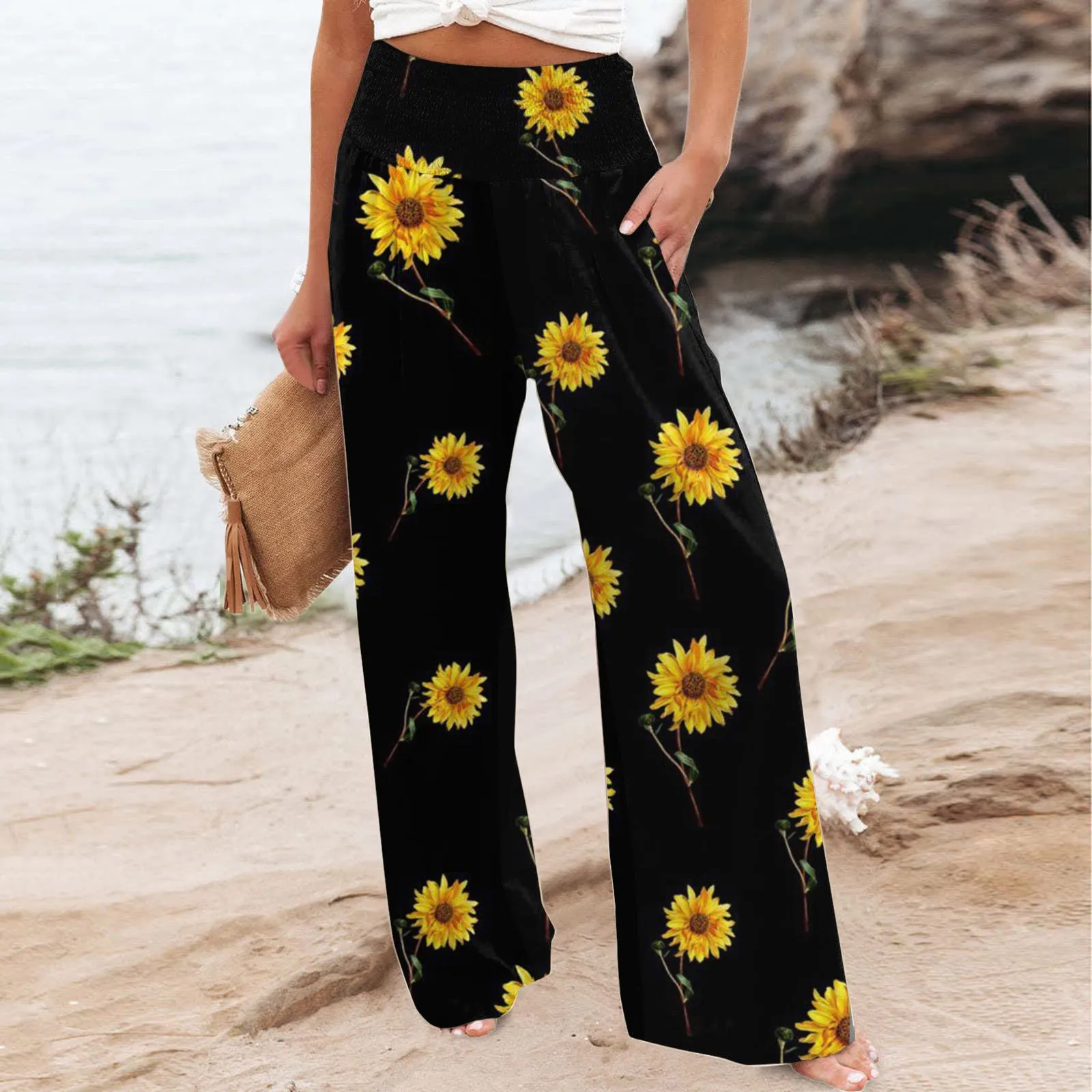 Funki Buys | Pants | Women's Boho Wide Leg Long Pants